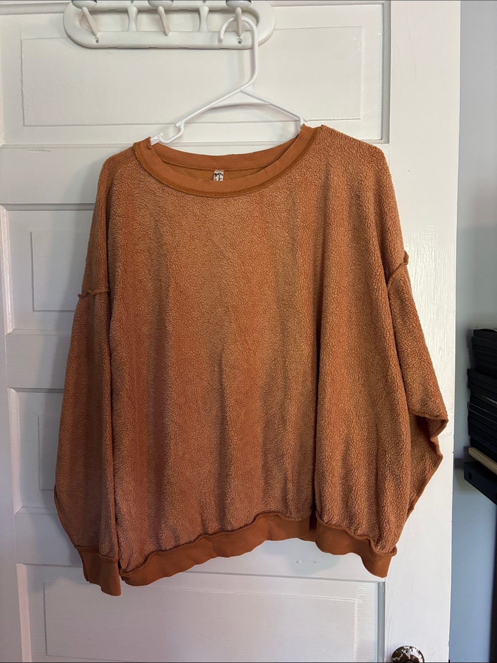 Free People Reversed Cozy Oversized Women's Sweater - Rust Orange